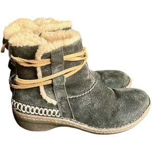 UGG Cove Sherpa-Lined Ankle Boots - Navy - 7